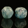 Ancient iridescent monochrome glass faceted beads 344ma